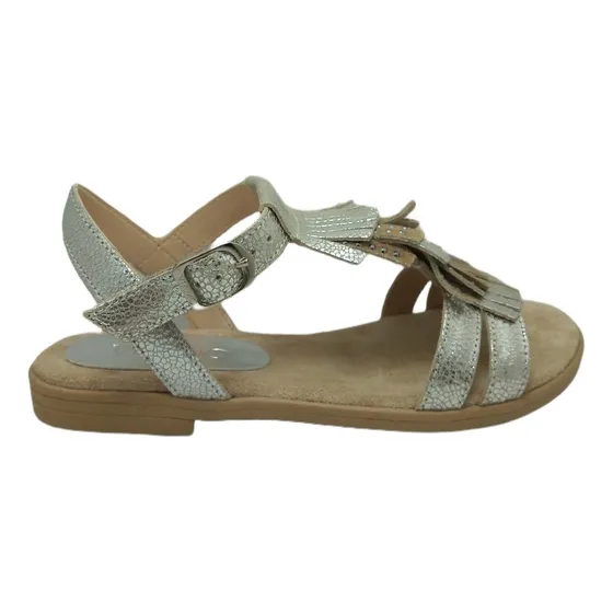 Sandalia Mujer Viamo Gisel Moda  Flecos Cuero