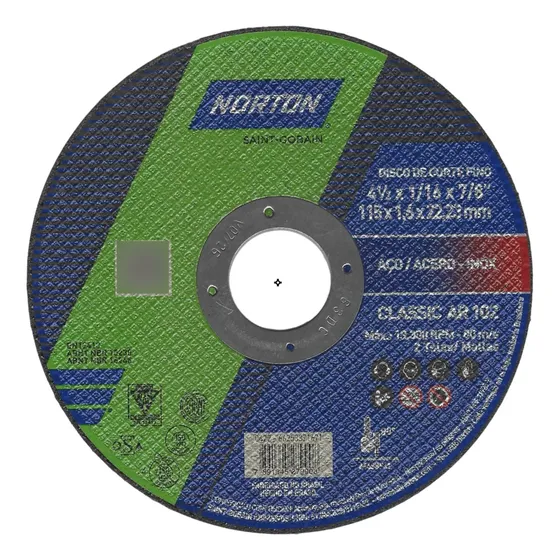 Disco Corte Norton Classic Ar102 115 X 1,6 Caja 25 Unidades