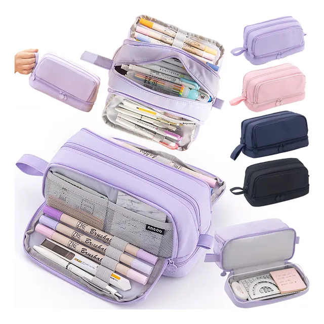 Estuche Lapicera Doble Nivel Organizador 6 Zonas Para Lápice
