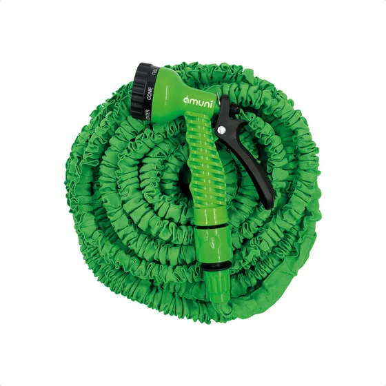Manguera Extensible Retractil 30mt De Riego Reforzada Jardin Color Verde