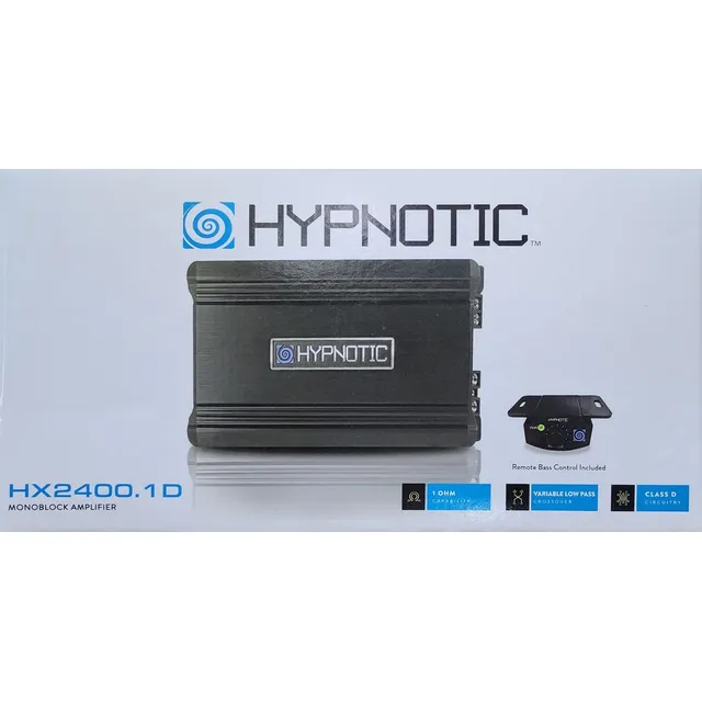 Amplificador Hypnotic Hx2400.1d Clase D Color Negro