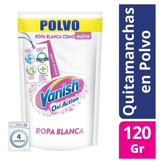 Polvo Quitamanchas & Blanqueador Ropa Repuesto Vanish 120g