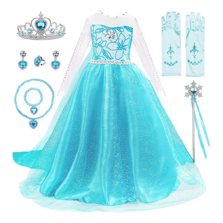 Vestido De Princesa De Elsa, Disfraz De Frozen Diseñopara Niña, Ropa De Halloween, Fiesta De Cumpleaños O Cosplay, Belleza, Vestir Con Accesorios Vestido De Princesa De Elsa, Disfraz De Frozen Diseñopara Niña, Ropa De Halloween, Fiesta De Cumpleaños O Cosplay, Belleza, Vestir Con Accesorios