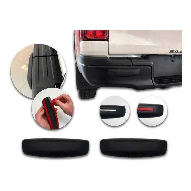Hilux 2021 Defensas Paragolpe Trasero X2 Und. Negro Kenny