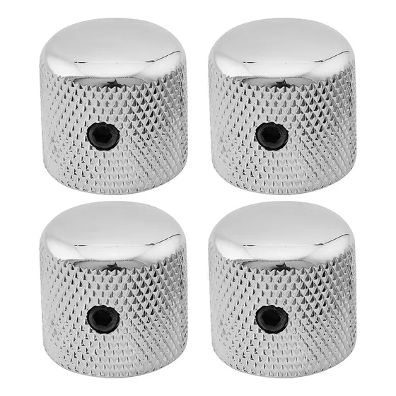 Kit Com 04 Knob De Metal Para Guitarra Baixo Alta Qualidade