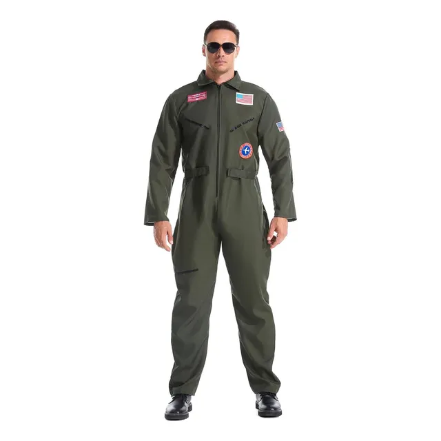 Traje De Vuelo Para Hombre, Disfraz De Piloto Militar De