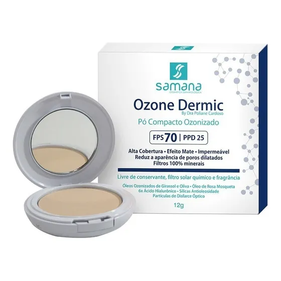 Ozone Dermic - Pó Compacto Fps70 Ppd25 12g Samana