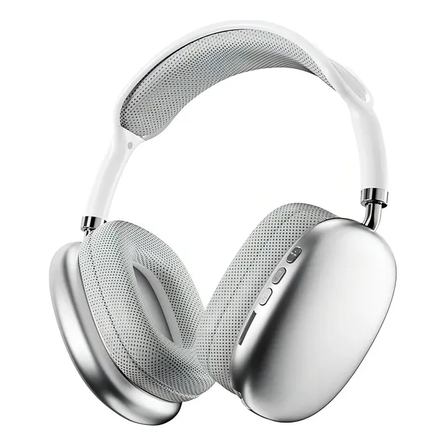 Auriculares Inalámbricos Diadema con Micrófono 400mah Plateado P9 Pro Max