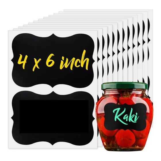 Etiquetas Pizarra De 10x13cm Reutilizable Frasco Adhesivo 4u