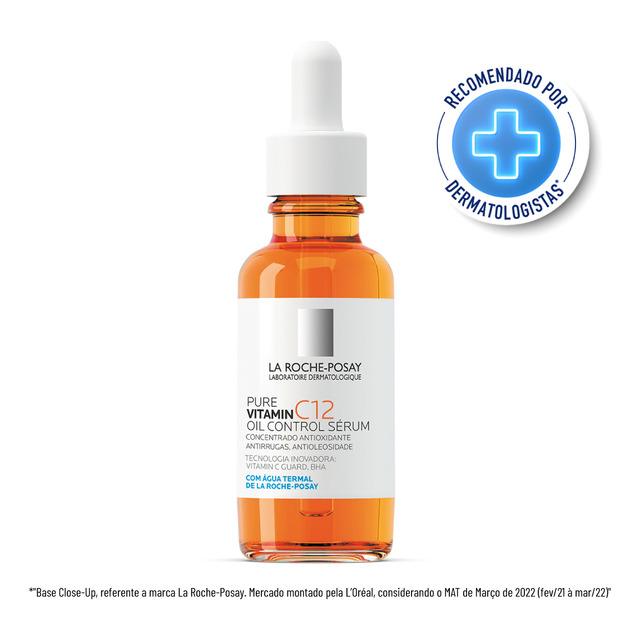 Sérum Antirrugas Vitamin C12 Oil Control 30ml La Roche-posay Oleosa Dia/noite Sérum Antirrugas Vitamin C12 Oil Control 30ml La Roche-posay Oleosa Dia/noite