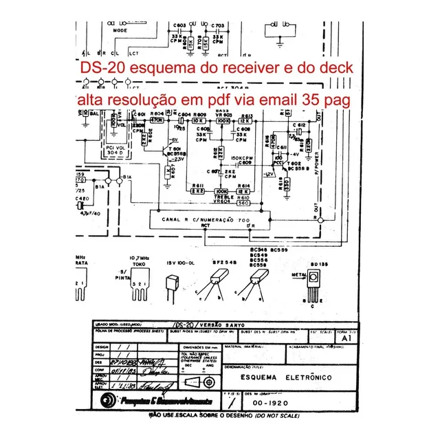 Esquema Receiver E Deck Gradiente Ds20 Ds 20 Alta Re Em Pdf 