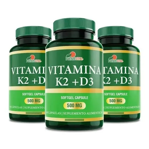 Vitaminas K2 + D3 Fv 3 Frascos 3x60 Soft Gel