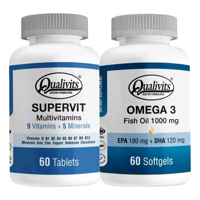 Multivitamínico Supervit + Omega 3 60 Softgels Qualivits