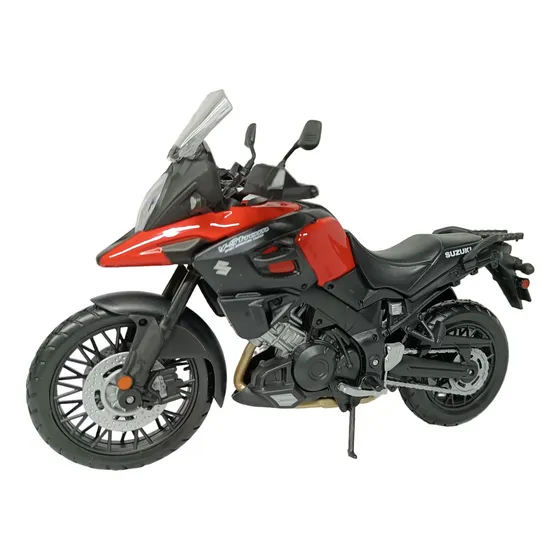 Suzuki V-strom, Escala 1:12, Maisto, 17cms De Largo. Color Negro - Rojo