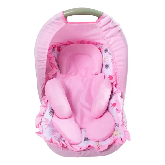 Capa Bebê Conforto Capota Apoio Redutor Menina Menino 3 Peça