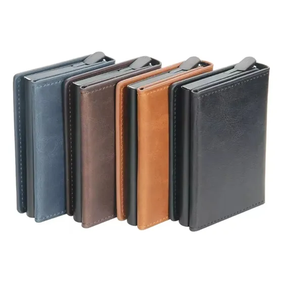 Monedero Genérico Tarjetero Pu Adultos Antirrobo 7x10 Cm