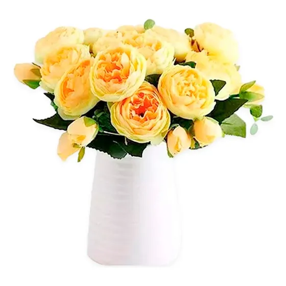 Peonías Artificiales Flor De Seda Ramo De Peonía Flores