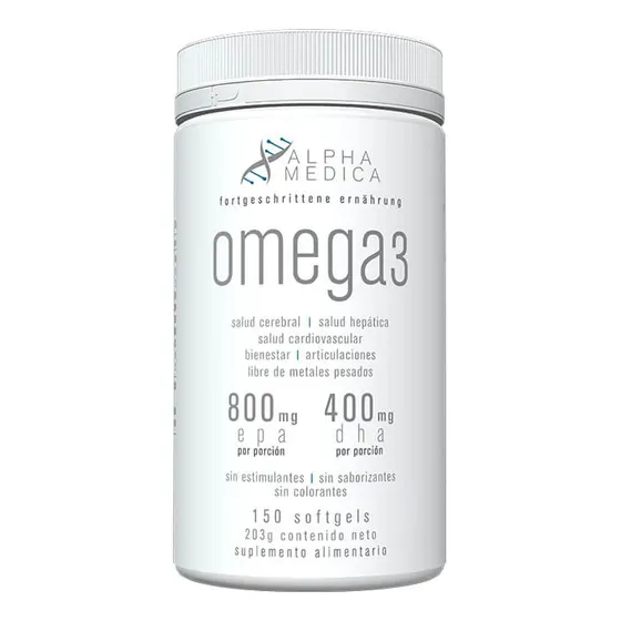 Omega 3 Epa Dha 150 Softgels - Alpha Medica Sabor Sin Sabor