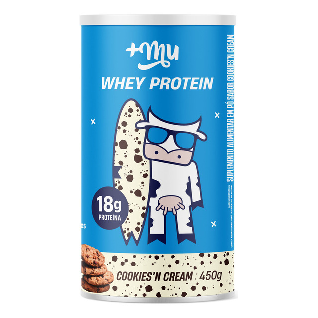 Whey Concentrado Cookies'n Cream Pote Tradicional 450g +mu Sabor Cookies & Cream Whey Concentrado Cookies'n Cream Pote Tradicional 450g +mu Sabor Cookies & Cream