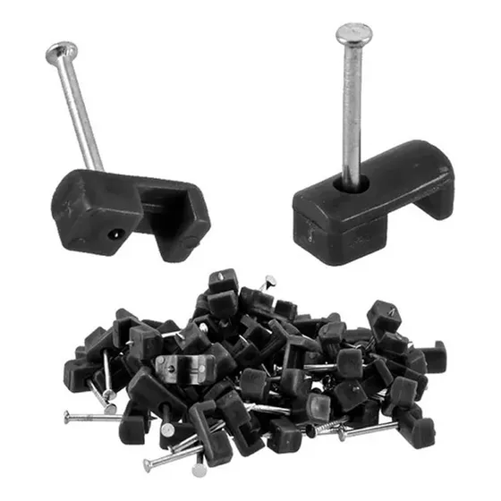 100 Miguelão Fixa Fio Cabo 6mm Reforçado Com Prego Rohdina