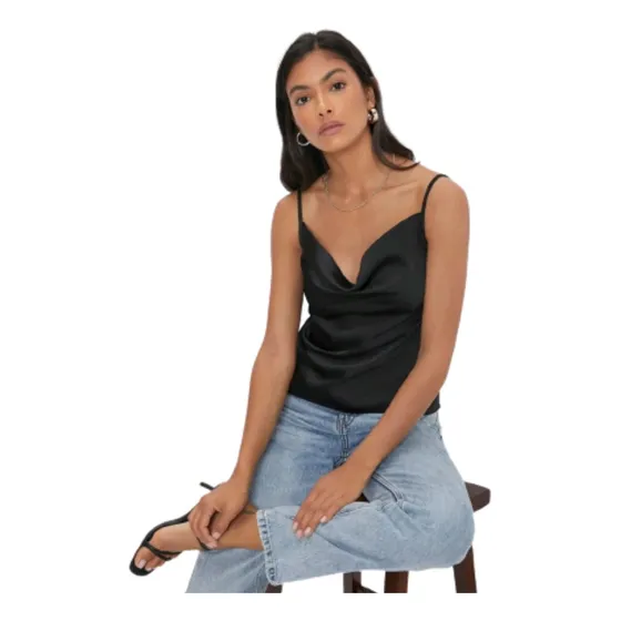 Top Satinado Casual Shein