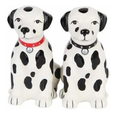 Color Negro Blanco Cachorro Dalmata Magnetico Salero Casa