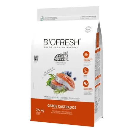 Hercosul Biofresh Super Premium Gato Castrado Salmão Gato Adulto Sec