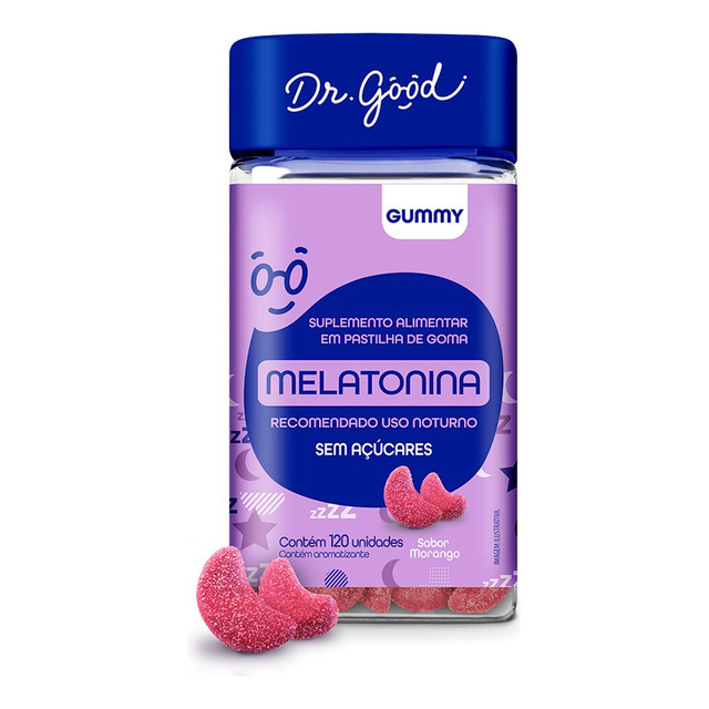Melatonina Em Gomas Sabor Morango - 120 Gomas - Fini Dr Good Melatonina Em Gomas Sabor Morango - 120 Gomas - Fini Dr Good