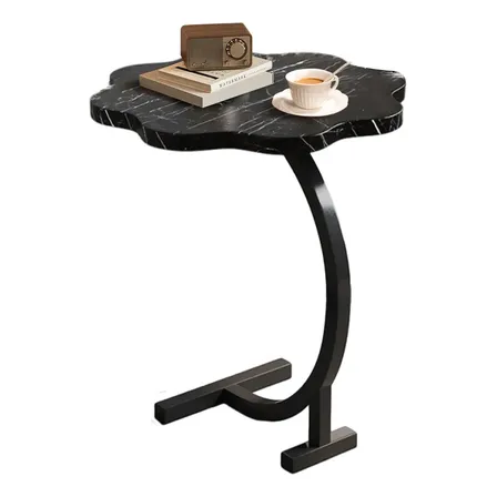 Mesa De Centro Moderna Base Preta Estilo Industrial