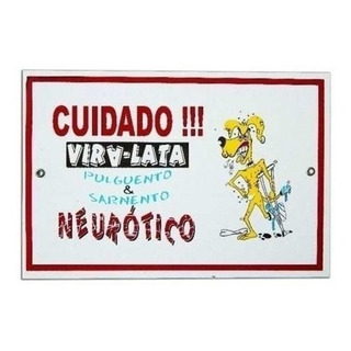 Placa Colorida - Cuidado Com O CĂŁo (20x33cm) Placa Colorida - Cuidado Com O CĂŁo (20x33cm)