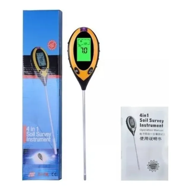 Medidor De Suelos 4 En 1 Humedad Luz Ph Temperatura  