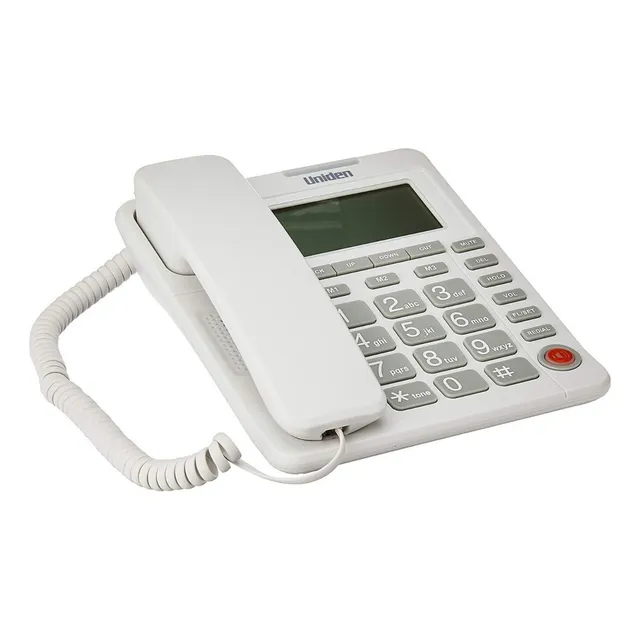 Telefono Fijo Uniden/ Pantalla Numerica/ Manos Libres Blanco