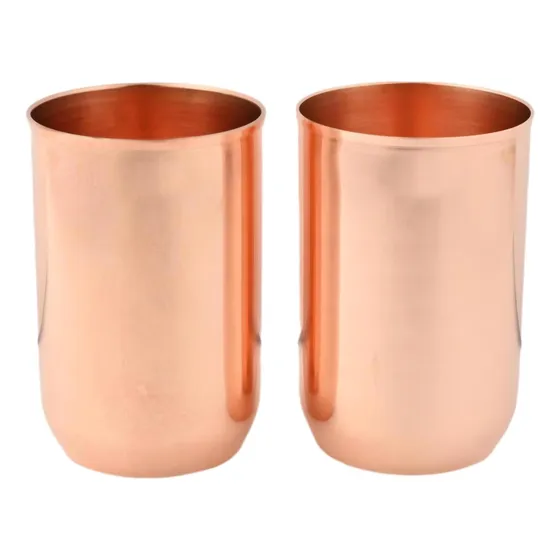 Conjunto Elegante De 2 Tumblers De Cobre Premium Para Para