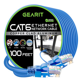 Cable Ethernet Gearit Cat 6 Cca (100 Pies) Lan Network Co... Cable Ethernet Gearit Cat 6 Cca (100 Pies) Lan Network Co...