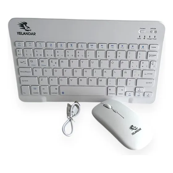 Kit Mini Teclado Y Mouse Inanlambrico Bluetooth Recargable