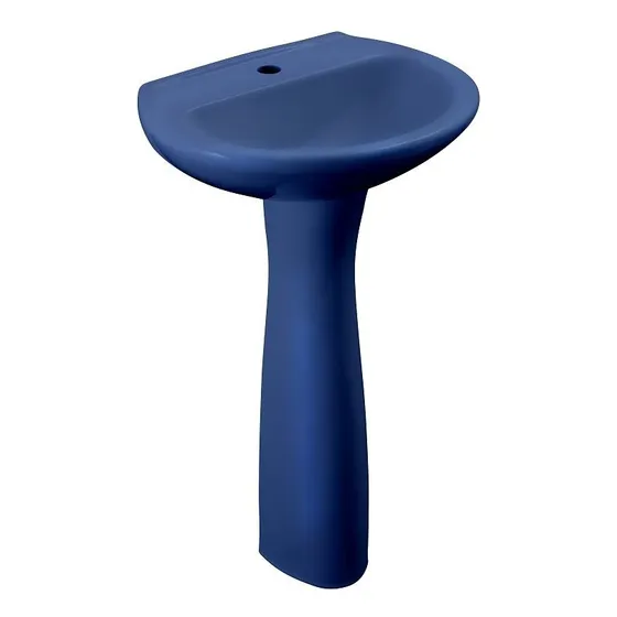Lavamanos Genérica Aust Azul Colonial Con Pedestal