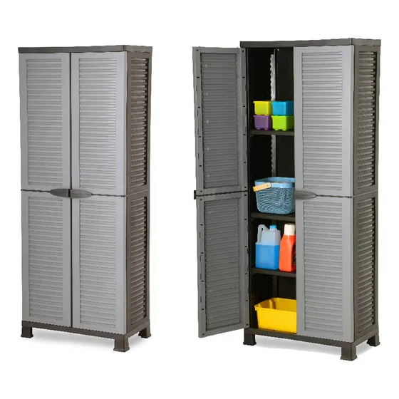 Armario Gabinete Plastico Ram Star Utility Bajo 3 Estantes Color Gris