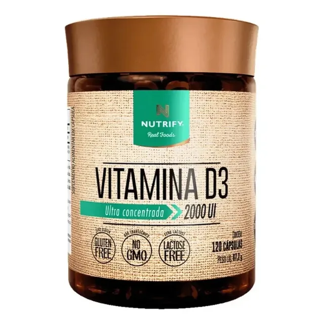 Vitamina D3 Nutrify em cápsula Sem sabor de 120 un