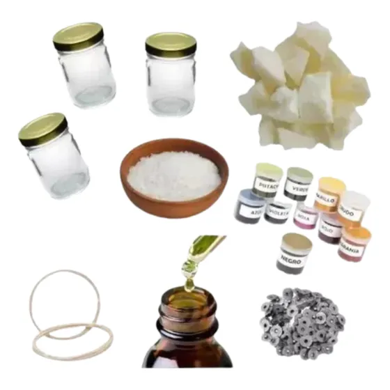 Kit Cera De Soja Para Hacer Velas + Frascos+ Esencias.