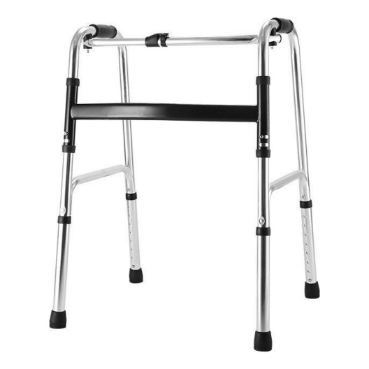 Andador Adulto Idoso Dobrável Duas Barras Regulável Aço Inox Articulado Até 120kg Supermed... Andador Adulto Idoso Dobrável Duas Barras Regulável Aço Inox Articulado Até 120kg Supermed...
