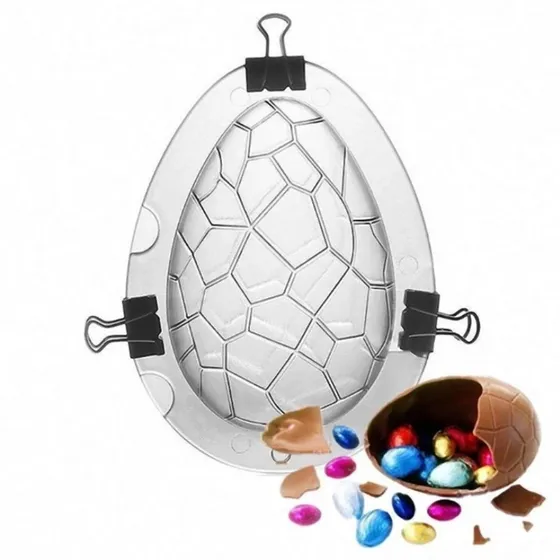 Molde Policarbonato Para Chocolate 3d Huevo