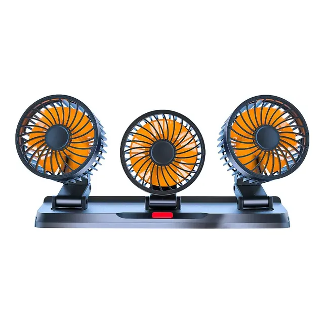Ventilador 360 Auto Camioneta 12v Triple Con Base Giratorio