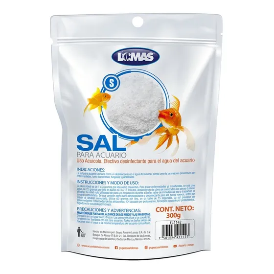 Sal Para El Agua De Acuario 300 Gr Lomas
