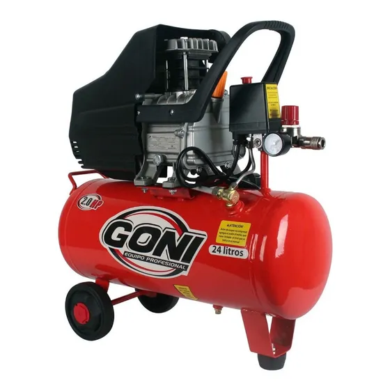 Compresor De Aire Eléctrico Portátil Goni 920p 24l 2hp