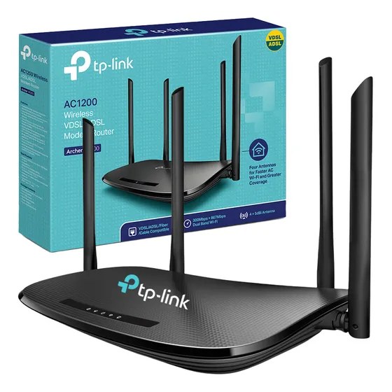 Modem Router Wifi Vdsl Adsl Aba Fibra Ac1200 Dual Band Veloz