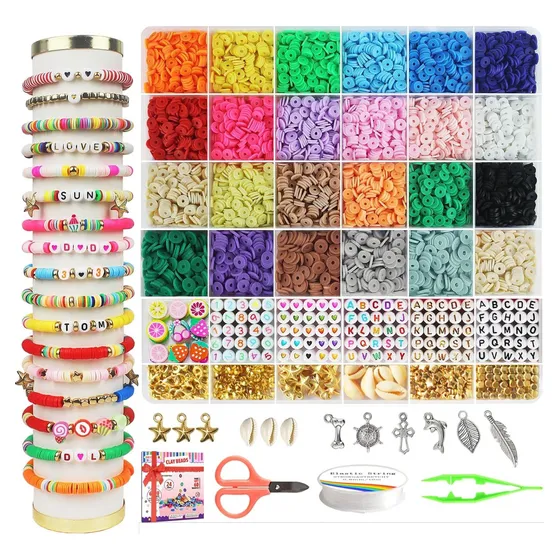 Kit De Cuentas Dijes Letras Para Hacer Pulseras 6800 Piezas