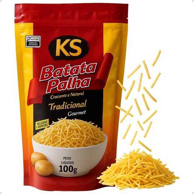 Batata Palha Tradicional 100g Ks Batatas Gourmet Crocante