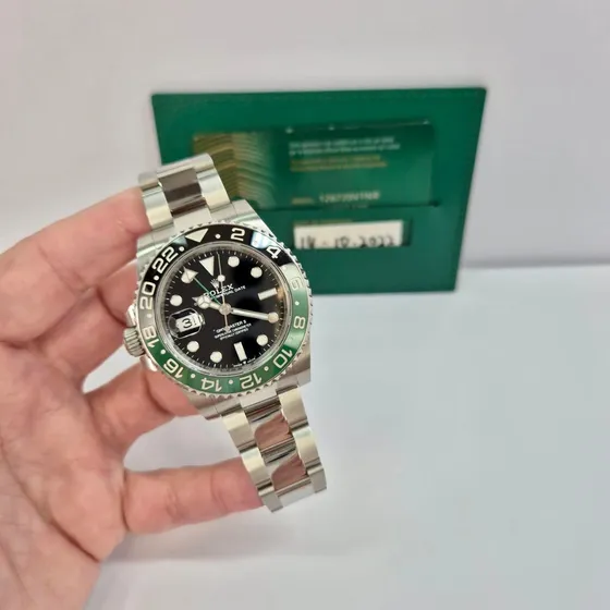 Rolex Gmt-master Ii  Sprite  40mm Automático Completo Prateado Verde/preto Preto