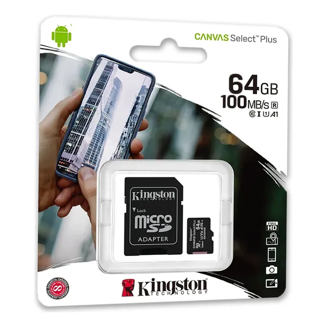 Memoria Micro Sd Kingston 64gb Canvas Select Plus 100mb/s