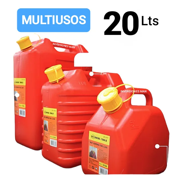 Bidón Pimpina Garrafa Reservorio Combustible Alimentos 20 Lt